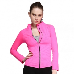 Danlang Seamless Training Zip Up Jacket Full Length Zip Sportswear Women's Activewear Zipper Jacket Breathable Workout Jacket